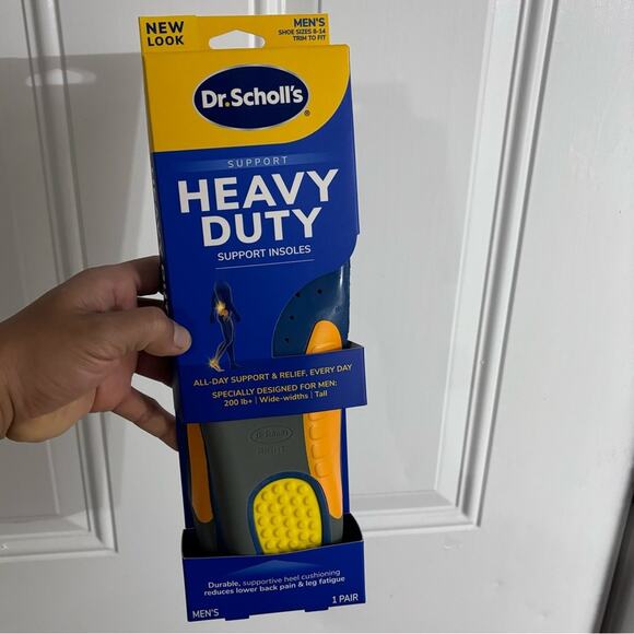 Dr. Scholl's Other - 1 PAIR Dr. Scholl's Heavy Duty Support Insoles Back Pain Relief MENS Size 8-14